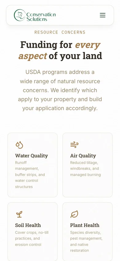 Conservation Solutions — mobile funding