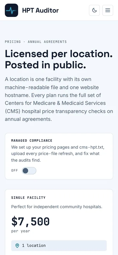 HPT Auditor — mobile view 9 of 9