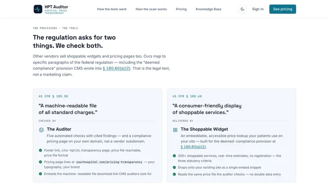 HPT Auditor — desktop view 3 of 9