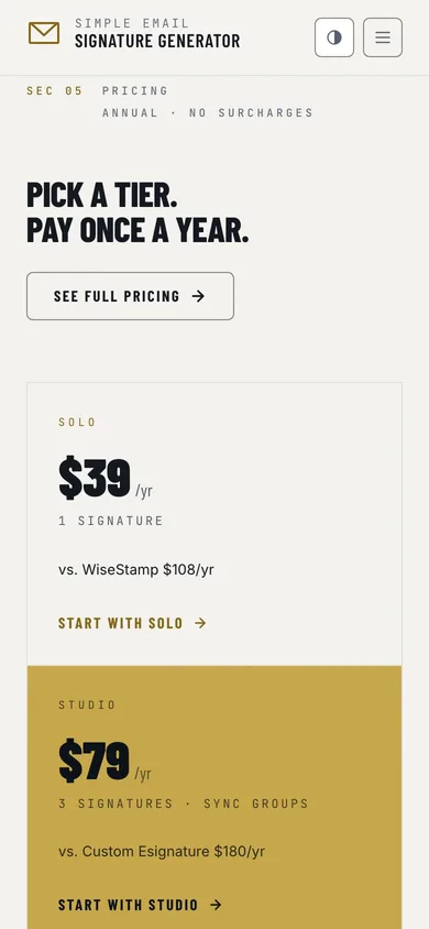Simple Email Signature — mobile view 8 of 8