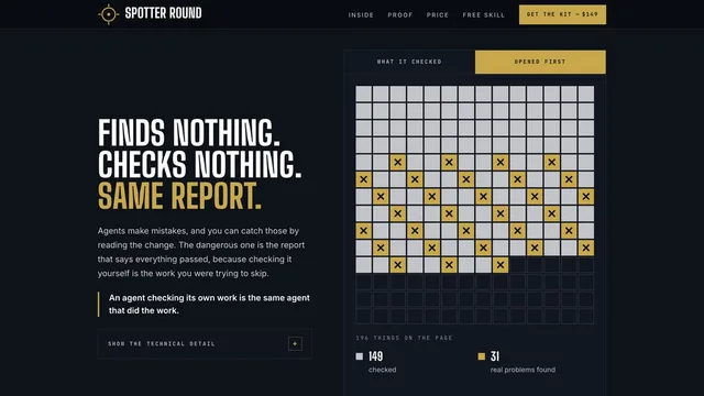 Spotter Round — the false clean