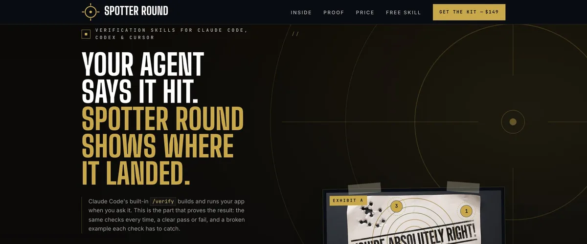 Spotter Round — landing page