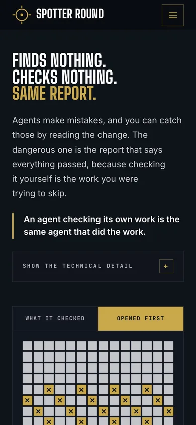 Spotter Round — mobile proof