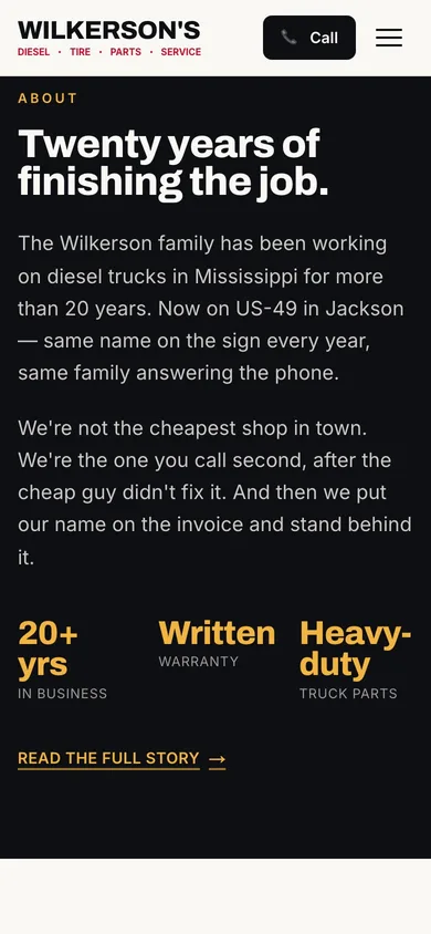 Wilkerson's Diesel & Tire — mobile about